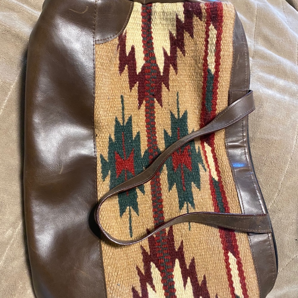 Southwestern/ tribal print small duffle bag